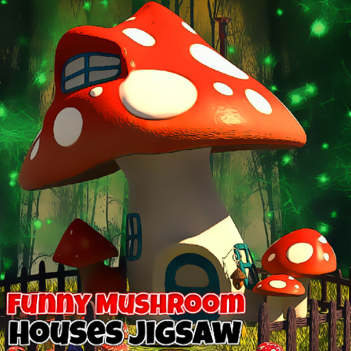 Funny Mushroom Houses Jigsaw